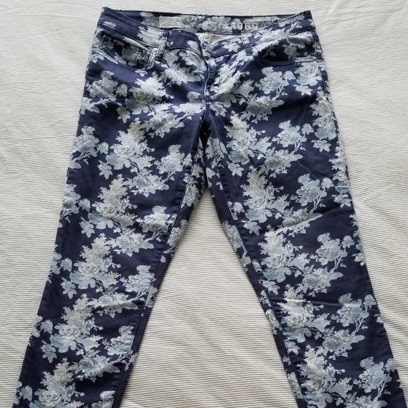 Gap 1969 Always Skinny Blue Floral Jeans, 31/12r - Picture 5 of 5